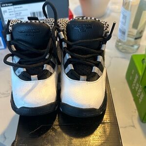 Jordan Kids Black and White Sneakers